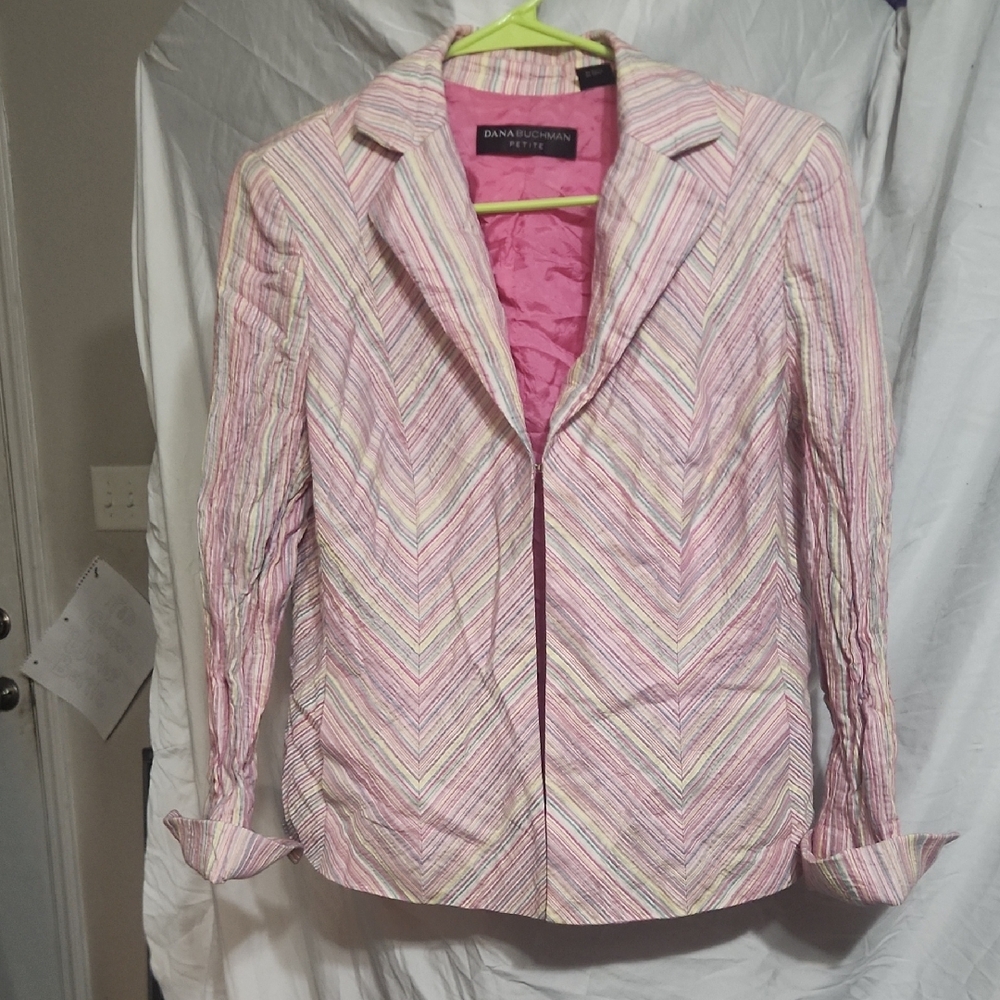 Dana Buchman Multicolor Striped Blazer